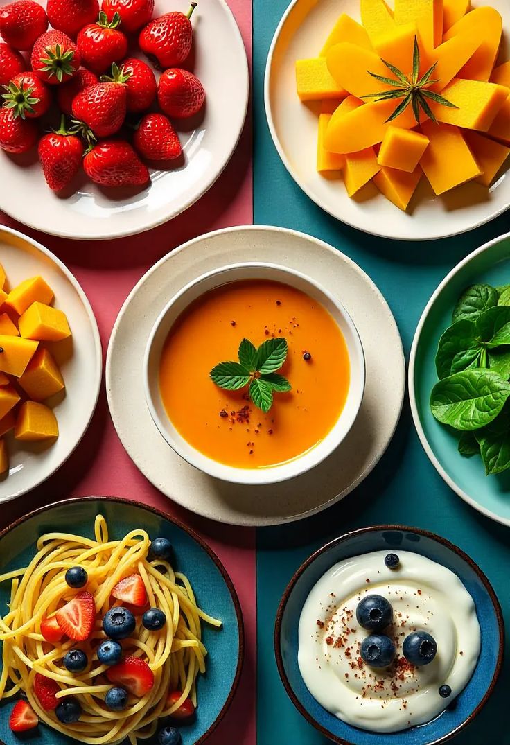 Alimentation colorée saine
